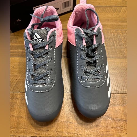 Adidas Rundown Girl’s Cleats, Size 2 - Picture 10 of 11